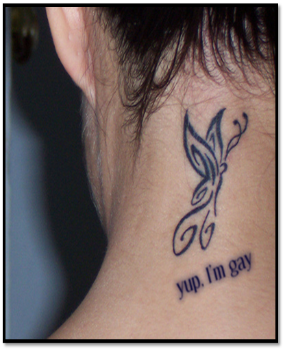 Sweet Tribal Butterfly Tattoo