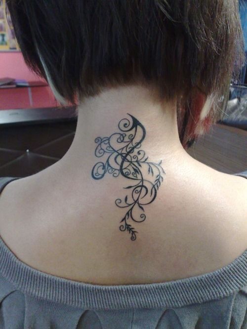 Sweet Vine Neck Tattoo