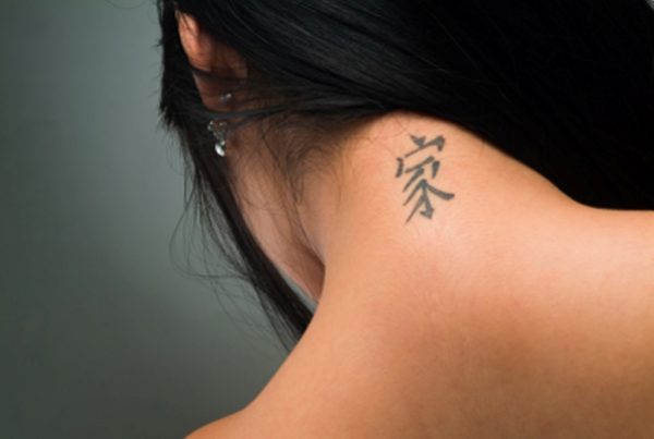 Sweet Chinese Neck Tattoo Design