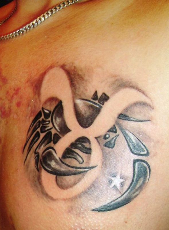 Taurus Tattoo On Back Neck