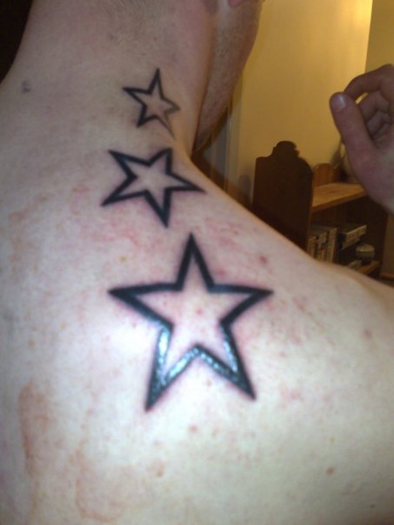 49 Nice Star Neck Tattoos