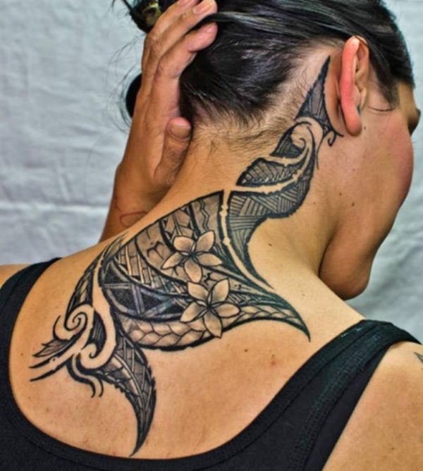 Tribal Hawaiian Tattoo On Shoulder