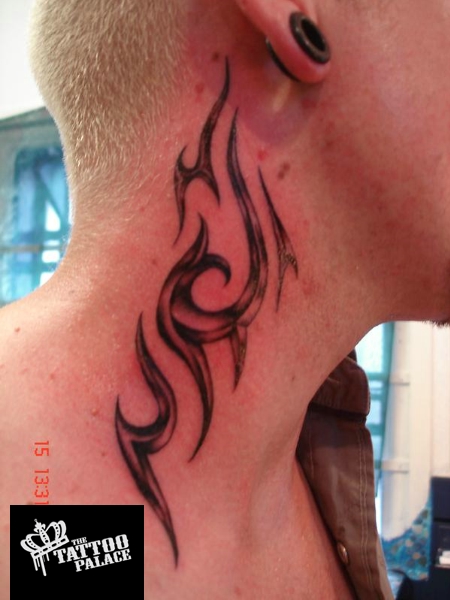 Tribal Neck Tattoo Design For Men