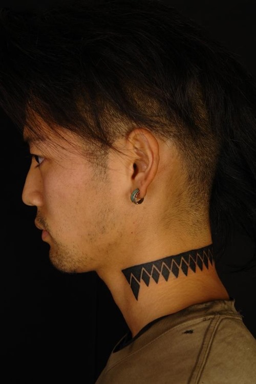 Tribal Neck Tattoo For Men