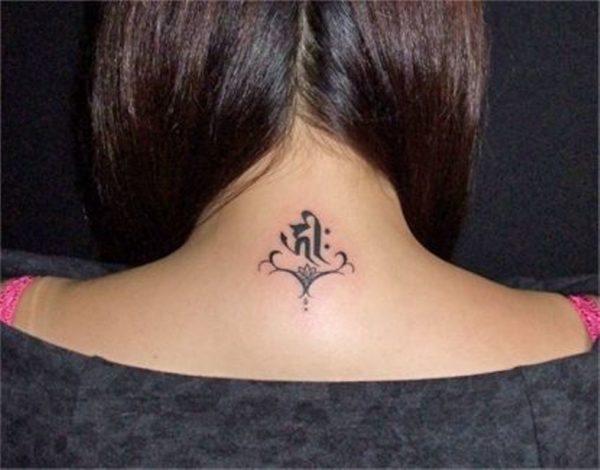 Tribal Neck Tattoo