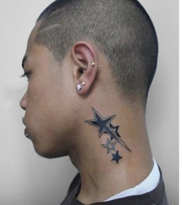 Ultimate Stars Neck Tattoo For Men