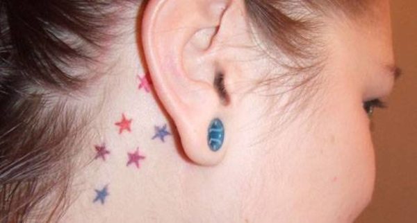 Ultimate Stars Tattoo On Neck