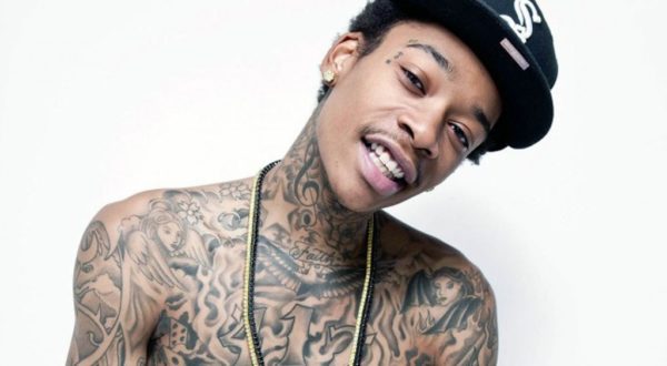 Wiz Khalifa Angels Tattoo On Neck