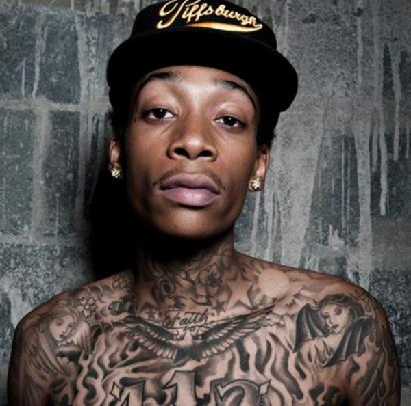 Wiz Khalifa Tattoo Poster On Neck