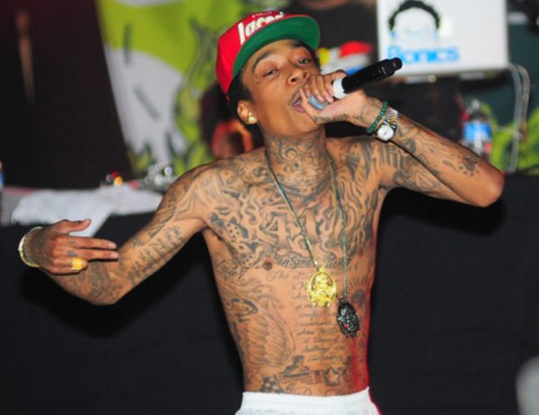 Wiz Khalifa Wonderful Tattoo Design On Neck