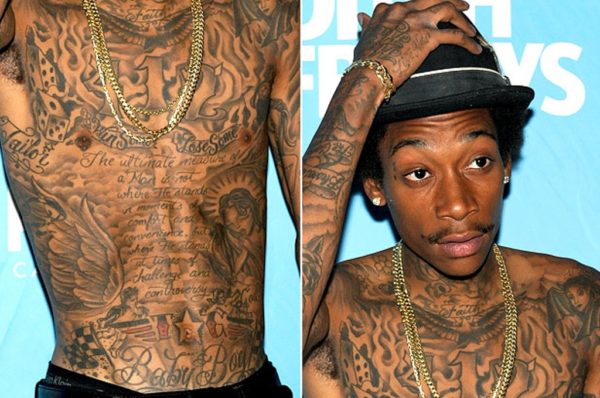 Wiz khalifa Faith tattoo Design On Neck-