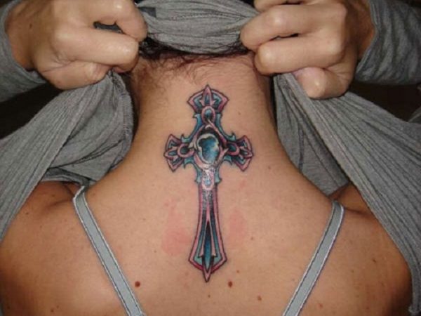 Wonderful Cross Tattoo Design