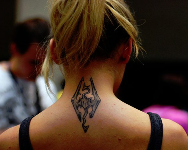 Wonderful Dragon Tattoo On Neck