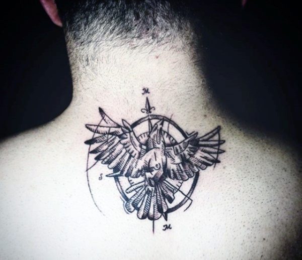 Wonderful Eagle Tattoo On Neck