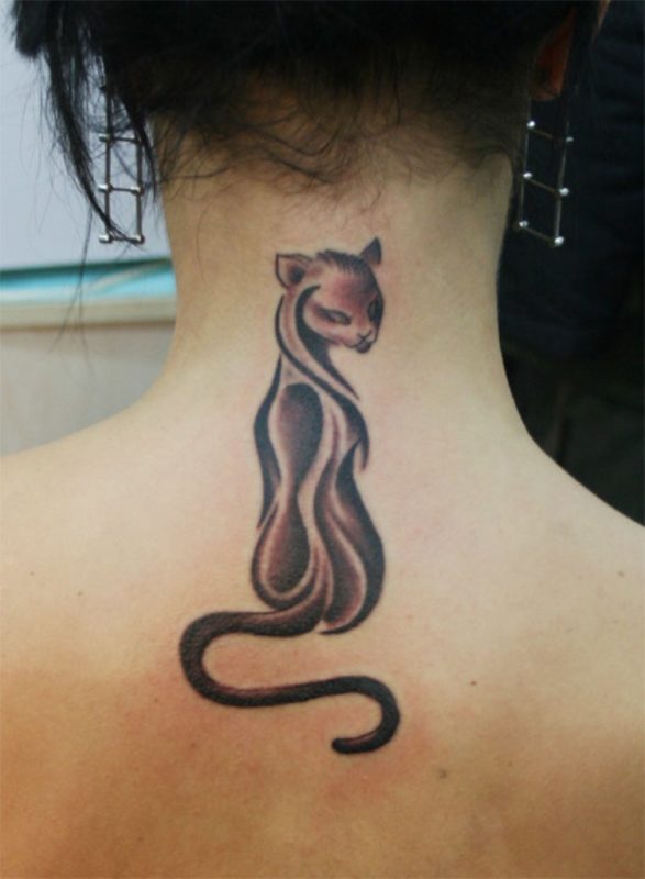 Wonderful Egyptian Tattoo On Neck