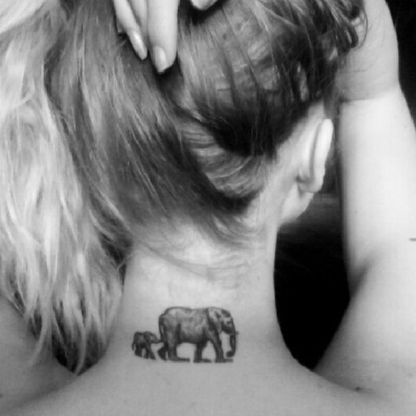 Wonderful Elephant Neck Tattoo