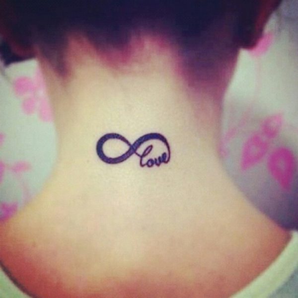 Wonderful Love Tattoo On Neck