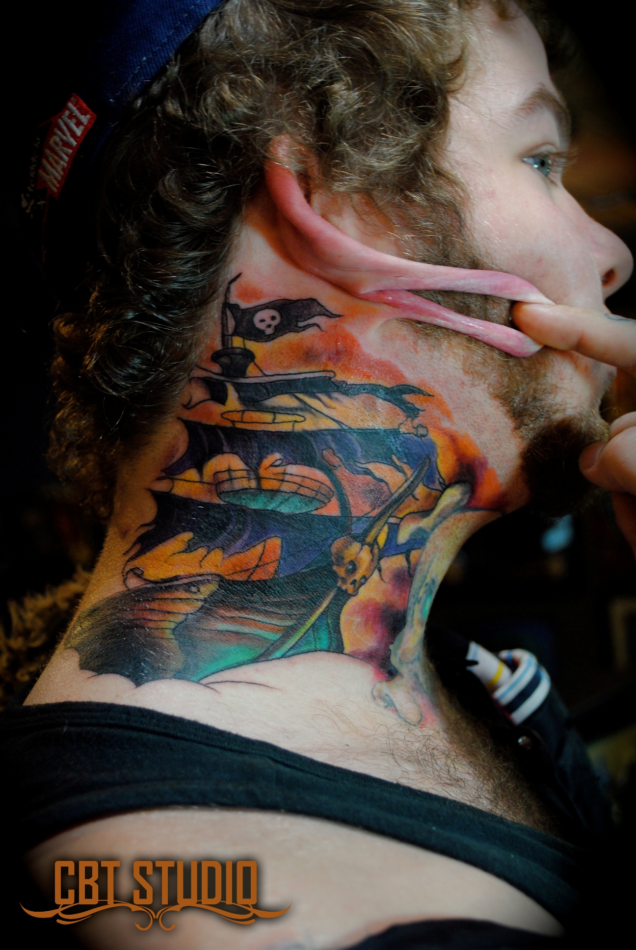 13 Creative Ship Neck Tattoos 13 Creative Ship Neck Tattoos