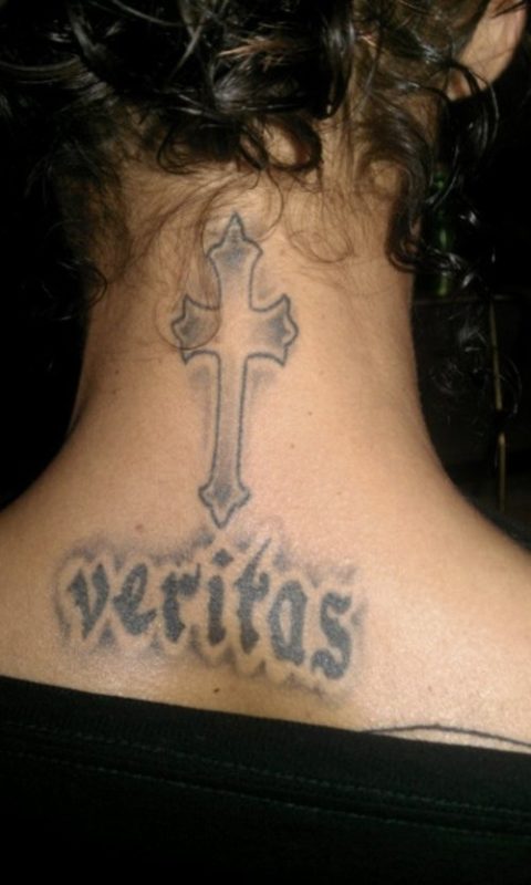 Wonderful Veritas Cross Tattoo