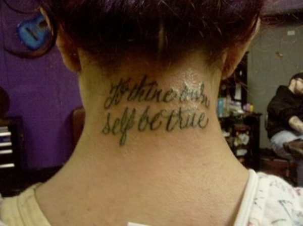 Wording Quotes Tattoo On Neck