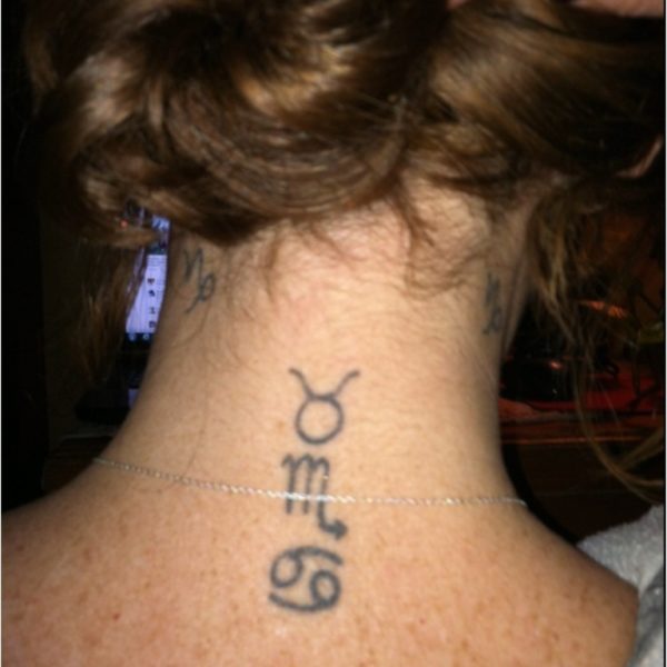 Zodiac Sign Tattoo On Back