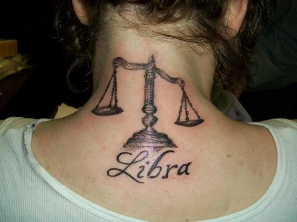 Amazing Libra Zodiac Tattoo